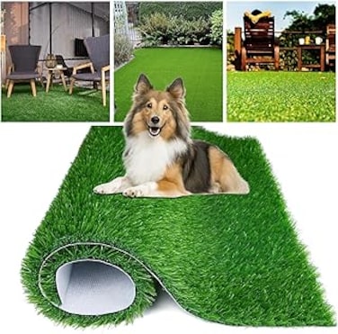 Coodipet Grass Pad for Dogs 46 x 58.5 CM, Strong Absorbency Soft Artificial Grass for Pets Potty Training, Easy to Clean Fake Grass for Dog Indoor Outdoor Use (1 Pack)