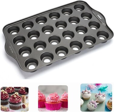 24-Cavity Cupcake Baking Pan &ndash; Durable Nonstick Muffin Tray for Cakes, Desserts &amp; Egg Muffins