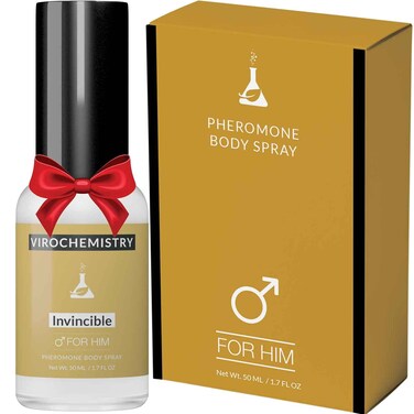 Pheromones to Attract Women for Men (Invincible) Body Spray - Bold, Extra Strength Human Pheromones Fragrance Body Spray - 50ml (Human Grade Pheromones to Attract Women)