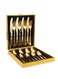 Stainless Steel Cutlery Set Kitchen Utensil Set Western Tableware Surface Texture-Free Suitable For Home Kitchen Restaurant Hotel Party Dining Picnic Dining Exquisite Packaging For Gift Gold