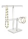 BPA Deluxe Clear Acrylic Round Bracelet Display Holder 2 Tier T-bar Jewelry Display Bracelet Display Holder Stand Acrylic Bracelet Display Organizer Jewelry Holder (2-Bar)