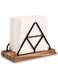 Tazweeq Wooden Napkin Storage, Table Napkin Holder in Black, with Black Metal Wire, for Indoor and Outdoor Family Dining, Dining Room Kitchen Decoration