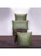 BYFT Orchard Cushion Cover 12 x 20 inch (Golden Checks Design - Green) 30 x 50 cm Luxury Decorative Cushion Cover for Sofa, Bed &amp; Living Room- Set of 2 without inserts