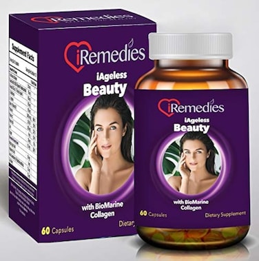 Iremedies I Ageless Beauty, Skin Hair Nail Formula Contains Bio Marine Collagen, Glutathione, Biotin, Vitamin C, E, B 6 And Ala, Hyaluronic Acid, Gooseberry, And Goji Berry And Many More