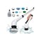 SUKILO Electric Spin Scrubber, Cordless Power Bathroom Scrubber with 8 Replaceable Brush Heads, Adju