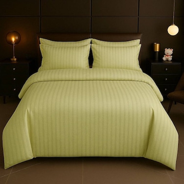 طقم غطاء لحاف مكون من 6 قطع - مقاس سوبر كينج، يتضمن غطاء لحاف واحد (240 × 260 سم)، وملاءة سرير واحدة (200 × 200 + 30 سم) و4 أكياس وسادة (53 × 75 سم)