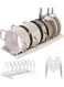 Pot Rack : Pots and Pans Organizer Under Cabinet 7 Adjustable Compartment Expandable Pot Lid Holder for Kitchen Cookware, Bakeware, Lid, Dishes, Cutting Boards,White
