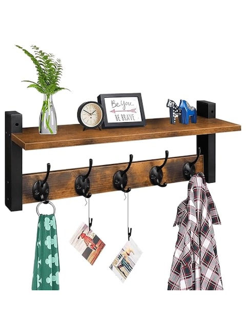Buy Goodern Wall Hooks with Shelf,Wood Coat Rack with Shelf Wall