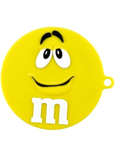 M&amp;M's World Eco-Friendly Circle Cup Cover,Cup Lid, Anti-dust Silicone - Yellow