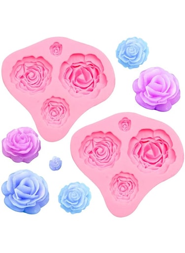Roses Mold Flower Silicone Cake Molds Chocolate Sugarcraft Decorating Fondant 4 Size