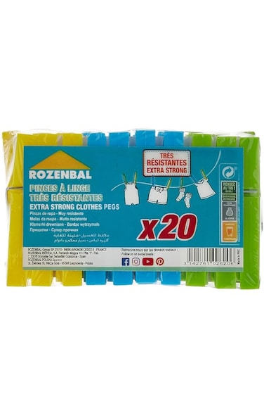 Rozenbal 20 Unbreakable Moplen Plastic Pegs