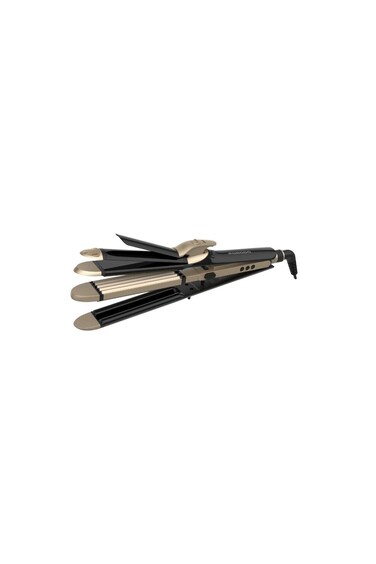 Lifestyle 4-in-1 Hair Iron with Curl, Straight, Wave &amp; Crimp, LED Display