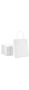 ecoway Kraft Paper Bags - Pack Of 10 Craft Medium Paper Grocery Bags With Handles For Shopping, Party, Birthday, Wedding Gift, Retail, Merchandies Ecofreindly Reusable White (28 X 16 X 28 CM)