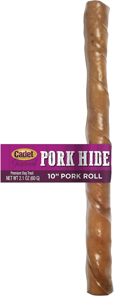 Cadet 10" Pork Roll Twist Dog Treats &amp; Chews