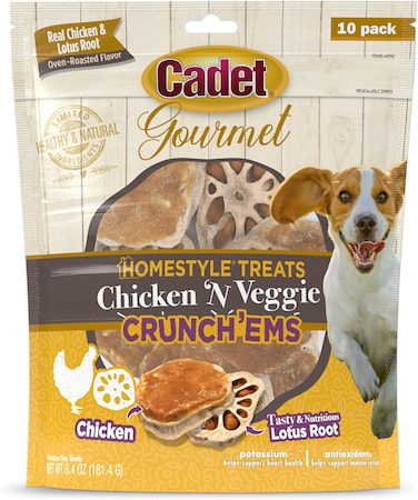 Cadet 10 pk Chicken N Veggie Crunchems Dog Treats &amp; Chews