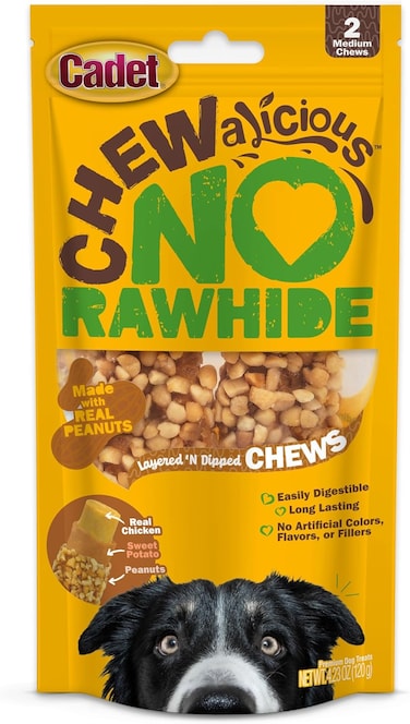 Cadet 2 pk Chewalicious&reg; Layered N Dipped Chews - Peanuts Dog Treats &amp; Chews
