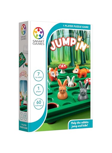 Smart Games - Jump In', Puzzle Game with 60 Challenges, 7+ Years, 24 x 17 x 4.5 cm (LxWxH)
