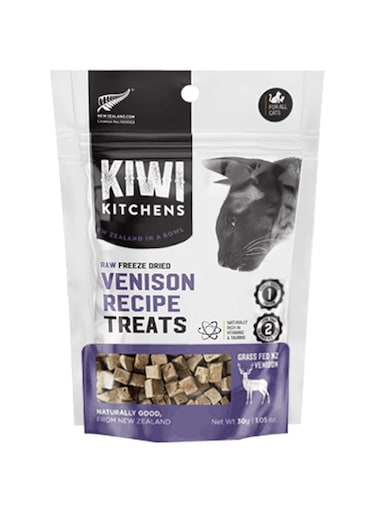 Kiwi Kitchens Raw Freeze Dried Venison Recipe Cat Treats 30g