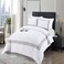 MMM HOME 6-Pieces Embroidered King Size Duvet Cover Set ,1 Duvet Cover + 1 Fitted Sheet + 4 Pillow Covers,Elegant Design