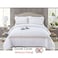 MMM HOME 6-Pieces Embroidered King Size Duvet Cover Set ,1 Duvet Cover + 1 Fitted Sheet + 4 Pillow Covers,Elegant Design