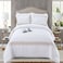 MMM HOME 6-Pieces Embroidered King Size Duvet Cover Set ,1 Duvet Cover + 1 Fitted Sheet + 4 Pillow Covers,Elegant Design
