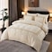 MMM HOME 6-Pieces Embroidered King Size Duvet Cover Set ,1 Duvet Cover + 1 Fitted Sheet + 4 Pillow Covers,Elegant Design