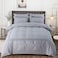 MMM HOME 6-Pieces Embroidered King Size Duvet Cover Set ,1 Duvet Cover + 1 Fitted Sheet + 4 Pillow Covers,Elegant Design