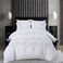 MMM HOME 6-Pieces Embroidered King Size Duvet Cover Set ,1 Duvet Cover + 1 Fitted Sheet + 4 Pillow Covers,Elegant Design