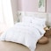 MMM HOME 6-Pieces Embroidered King Size Duvet Cover Set ,1 Duvet Cover + 1 Fitted Sheet + 4 Pillow Covers,Elegant Design