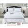 MMM HOME 6-Pieces Embroidered Super King Size Duvet Cover Set ,1 Duvet Cover + 1 Fitted Sheet + 4 Pillow Covers,Elegant Design