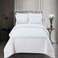 MMM HOME 6-Pieces Embroidered Super King Size Duvet Cover Set ,1 Duvet Cover + 1 Fitted Sheet + 4 Pillow Covers,Elegant Design