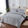 MMM HOME 6-Pieces Embroidered Super King Size Duvet Cover Set ,1 Duvet Cover + 1 Fitted Sheet + 4 Pillow Covers,Elegant Design