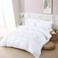 MMM HOME 6-Pieces Embroidered Super King Size Duvet Cover Set ,1 Duvet Cover + 1 Fitted Sheet + 4 Pillow Covers,Elegant Design