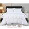 MMM HOME 6-Pieces Embroidered King Size Duvet Cover Set ,1 Duvet Cover + 1 Fitted Sheet + 4 Pillow Covers,Elegant Design