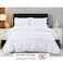 MMM HOME 6-Pieces Embroidered Super King Size Duvet Cover Set ,1 Duvet Cover + 1 Fitted Sheet + 4 Pillow Covers,Elegant Design