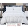 MMM HOME 4-Pieces Embroidered Single Size Duvet Cover Set ,1 Duvet Cover + 1 Fitted Sheet + 2 Pillow Covers,Elegant Design