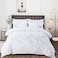 MMM HOME 6-Pieces Embroidered King Size Duvet Cover Set ,1 Duvet Cover + 1 Fitted Sheet + 4 Pillow Covers,Elegant Design