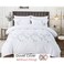 MMM HOME 6-Pieces Embroidered Super King Size Duvet Cover Set ,1 Duvet Cover + 1 Fitted Sheet + 4 Pillow Covers,Elegant Design