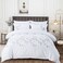 MMM HOME 6-Pieces Embroidered Super King Size Duvet Cover Set ,1 Duvet Cover + 1 Fitted Sheet + 4 Pillow Covers,Elegant Design