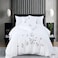 MMM HOME 6-Pieces Embroidered Super King Size Duvet Cover Set ,1 Duvet Cover + 1 Fitted Sheet + 4 Pillow Covers,Elegant Design