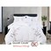 MMM HOME 6-Pieces Embroidered King Size Duvet Cover Set ,1 Duvet Cover + 1 Fitted Sheet + 4 Pillow Covers,Elegant Design