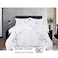 MMM HOME 4-Pieces Embroidered Single Size Duvet Cover Set ,1 Duvet Cover + 1 Fitted Sheet + 2 Pillow Covers,Elegant Design