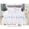 MMM HOME 6-Pieces Embroidered King Size Duvet Cover Set ,1 Duvet Cover + 1 Fitted Sheet + 4 Pillow Covers,Elegant Design