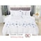 MMM HOME 4-Pieces Embroidered Single Size Duvet Cover Set ,1 Duvet Cover + 1 Fitted Sheet + 2 Pillow Covers,Elegant Design