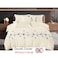 MMM HOME 6-Pieces Embroidered Super King Size Duvet Cover Set ,1 Duvet Cover + 1 Fitted Sheet + 4 Pillow Covers,Elegant Design