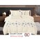 MMM HOME 4-Pieces Embroidered Single Size Duvet Cover Set ,1 Duvet Cover + 1 Fitted Sheet + 2 Pillow Covers,Elegant Design