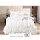 MMM HOME 6-Pieces Embroidered King Size Duvet Cover Set ,1 Duvet Cover + 1 Fitted Sheet + 4 Pillow Covers,Elegant Design