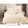 MMM HOME 6-Pieces Embroidered King Size Duvet Cover Set ,1 Duvet Cover + 1 Fitted Sheet + 4 Pillow Covers,Elegant Design