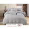 MMM HOME 6-Pieces Embroidered King Size Duvet Cover Set ,1 Duvet Cover + 1 Fitted Sheet + 4 Pillow Covers,Elegant Design