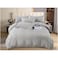 MMM HOME 6-Pieces Embroidered King Size Duvet Cover Set ,1 Duvet Cover + 1 Fitted Sheet + 4 Pillow Covers,Elegant Design
